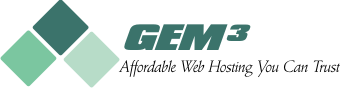 Affordable Web Hosting PayPal at Gem3.com!
